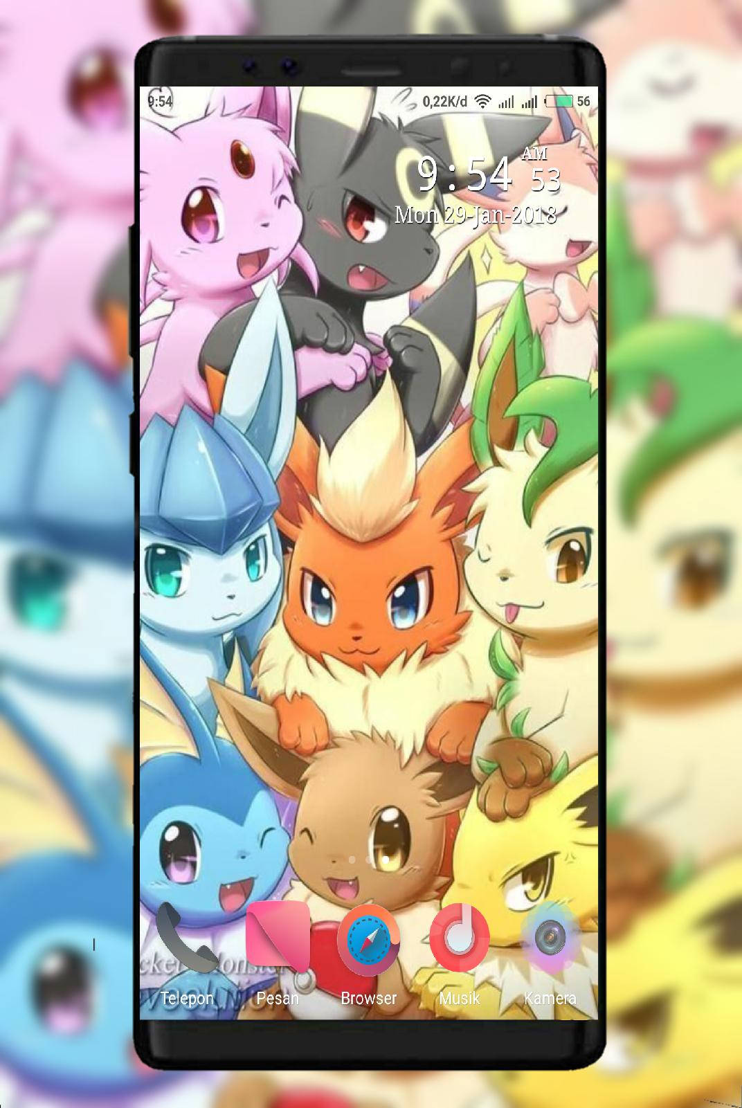 Cute Eeveelutions Phone Wallpaper