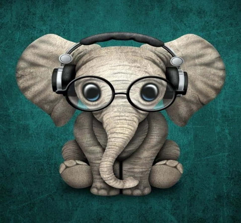 Cute Elephant Pictures Wearing Eyeglass Picture