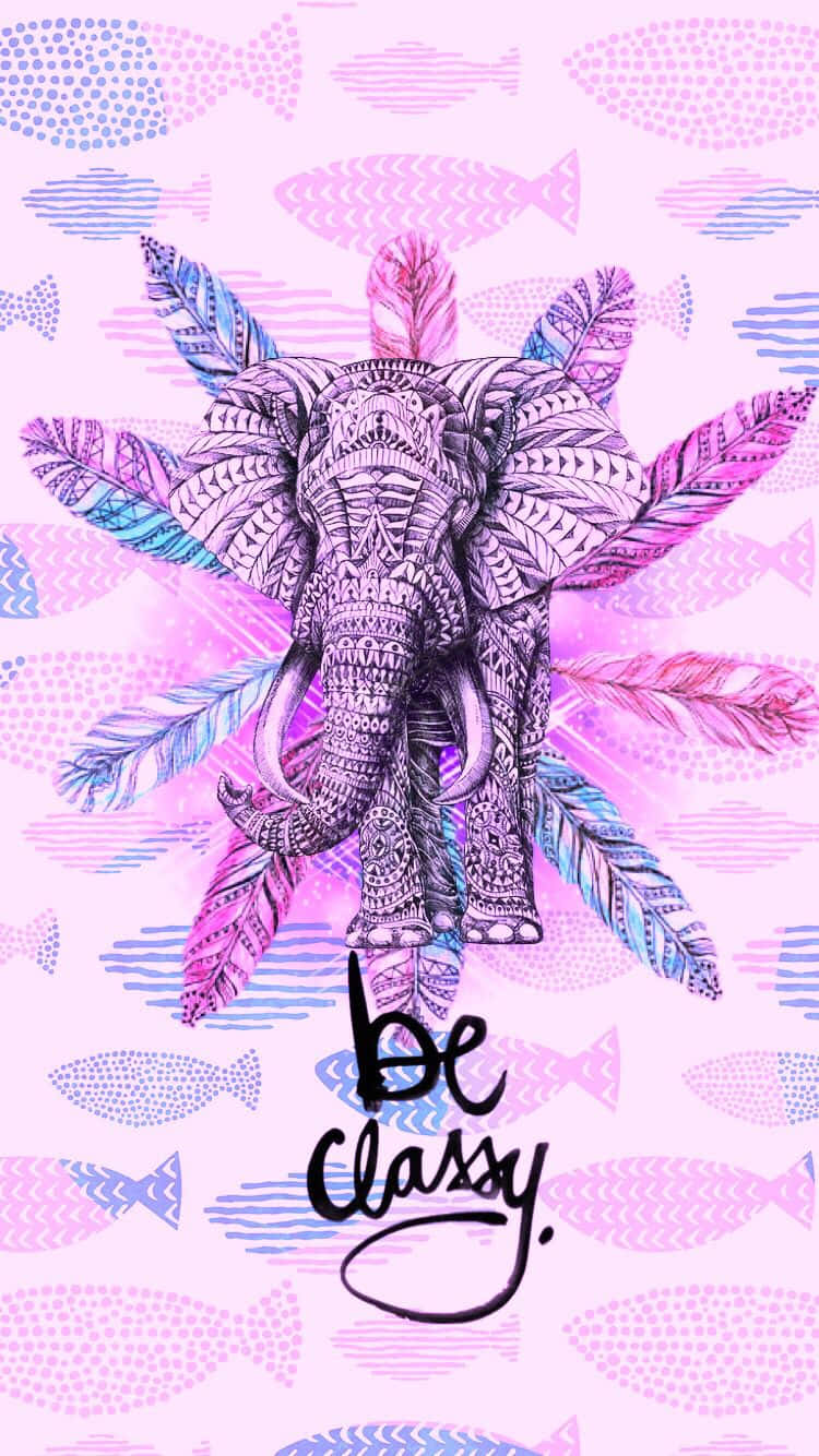 Elefantecarino, Arte Boho Viola. Sfondo