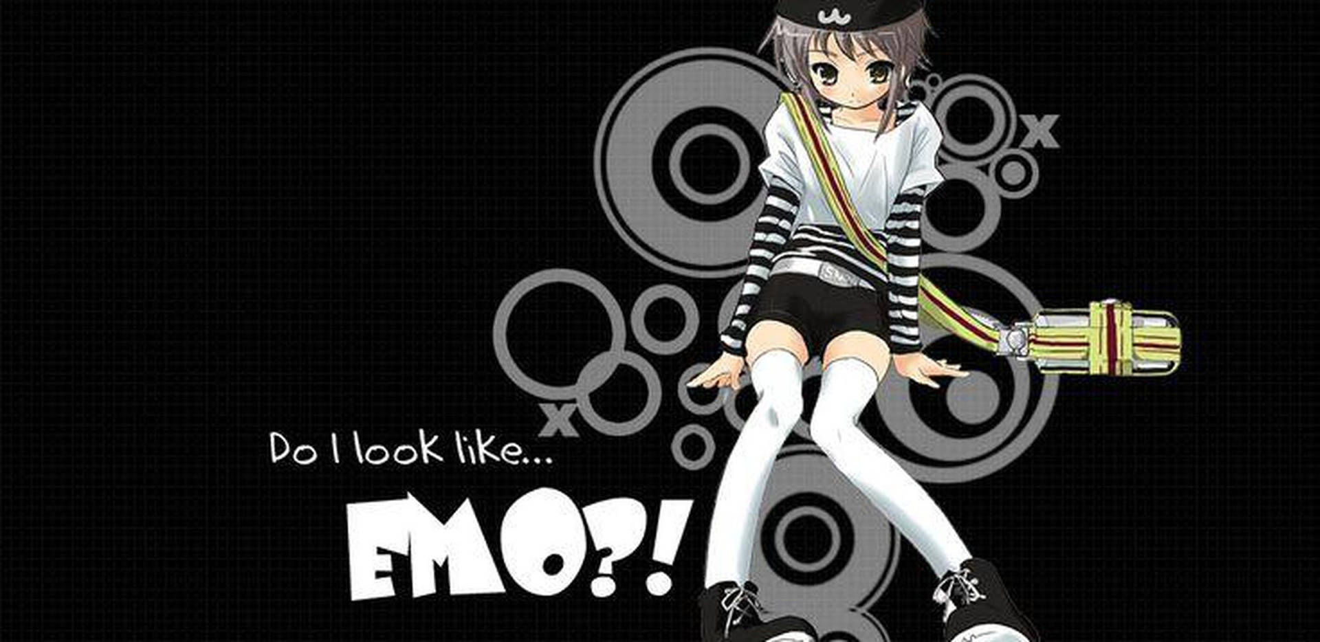 Brighten up your world with this beautiful, cute Emo Anime Girl. Wallpaper