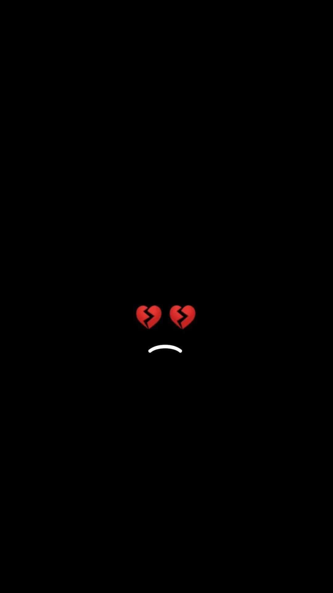 A Black Background With A Sad Face On It Wallpaper