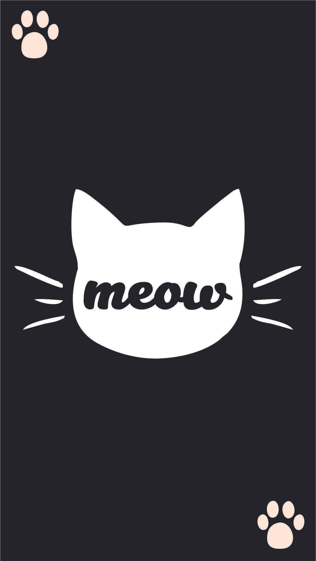 Meow Cat Sticker Vector Wallpaper
