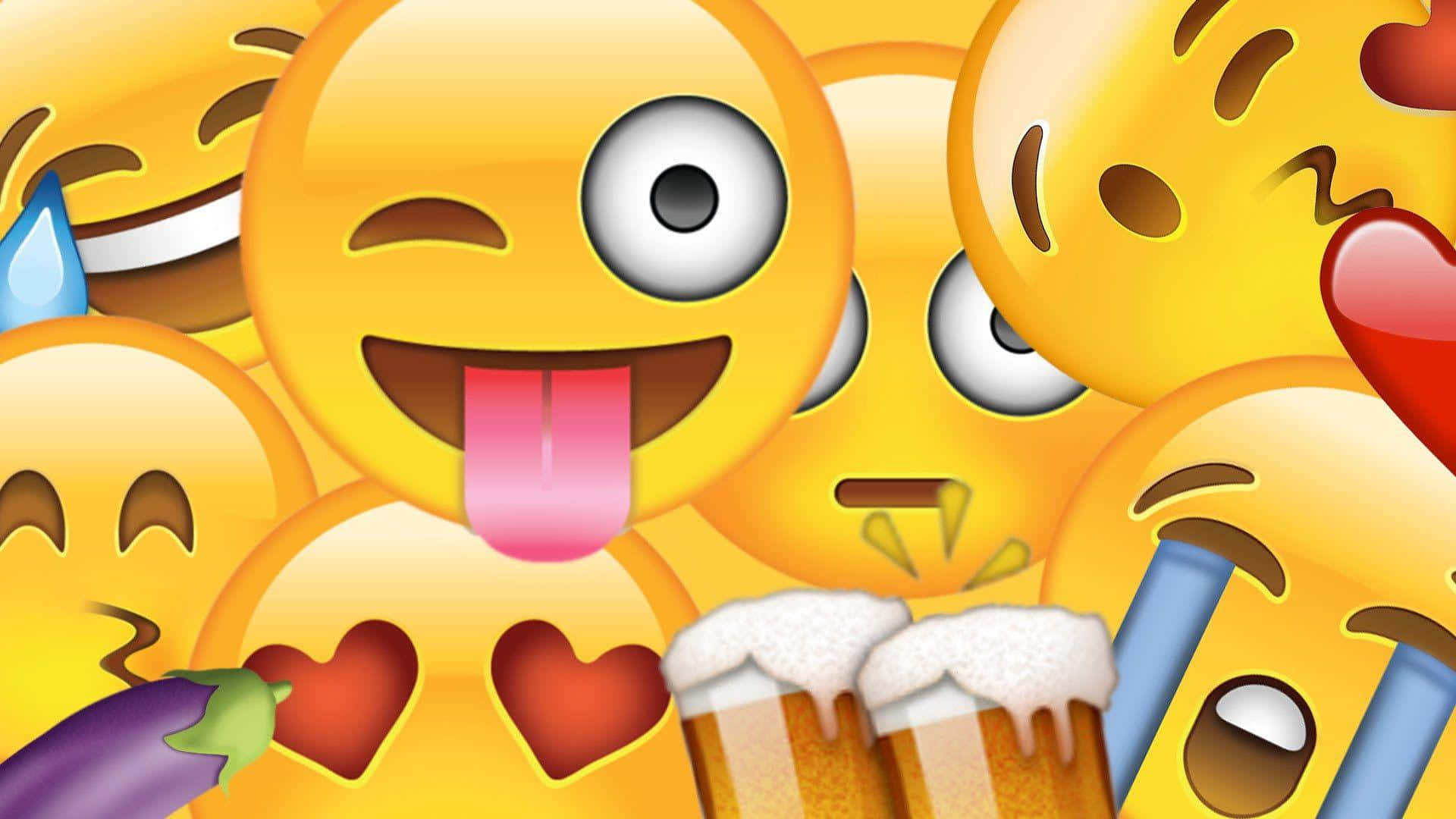Glæd Dig Med Dette Søde Emoji For At Oplyse Dit Dag! Wallpaper