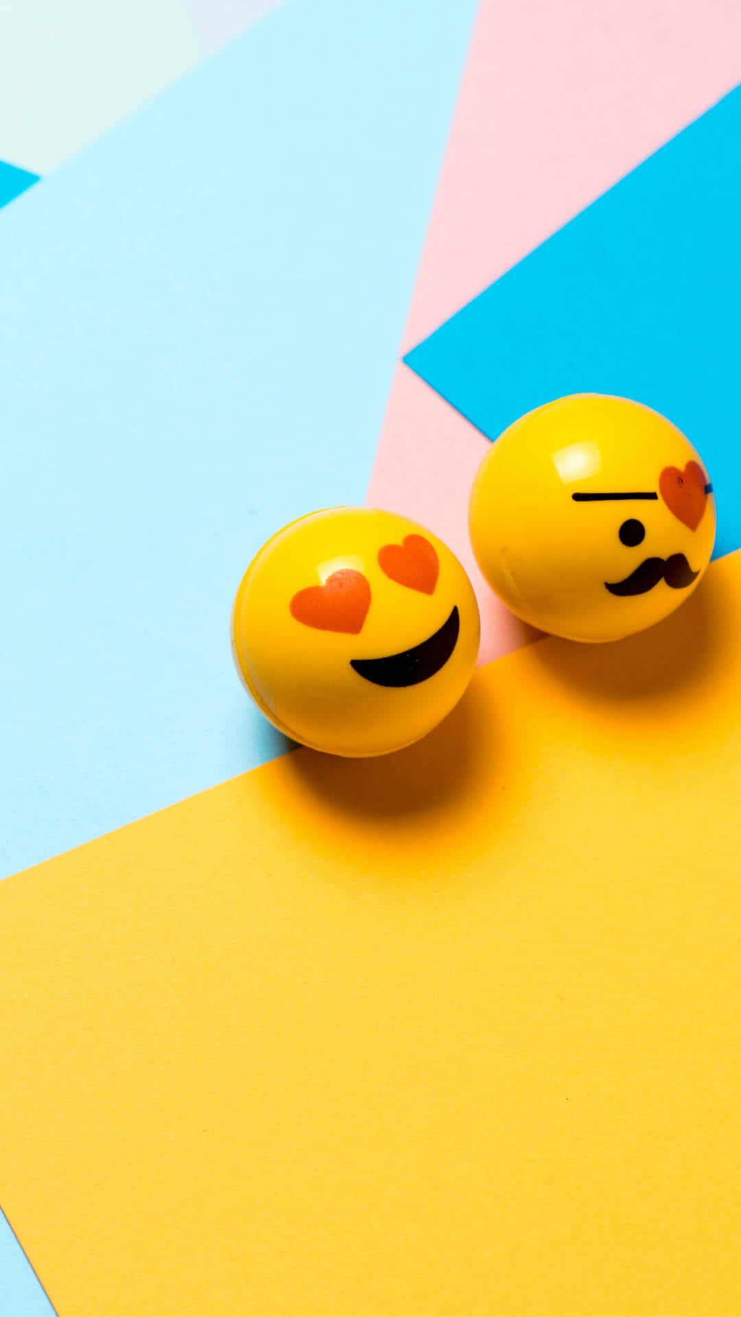 Vis Dine Følelser Med Søde Emojis Wallpaper