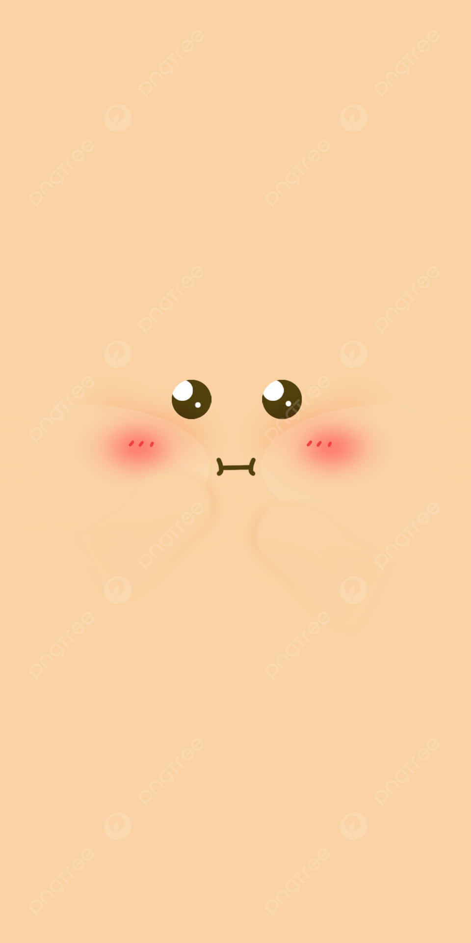 En sød ansigt med røde øjne og en lyserød næse. Wallpaper