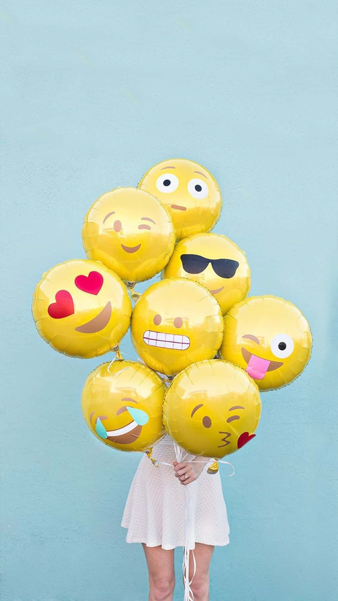 "Smiling Away with Cute Emojis" Wallpaper