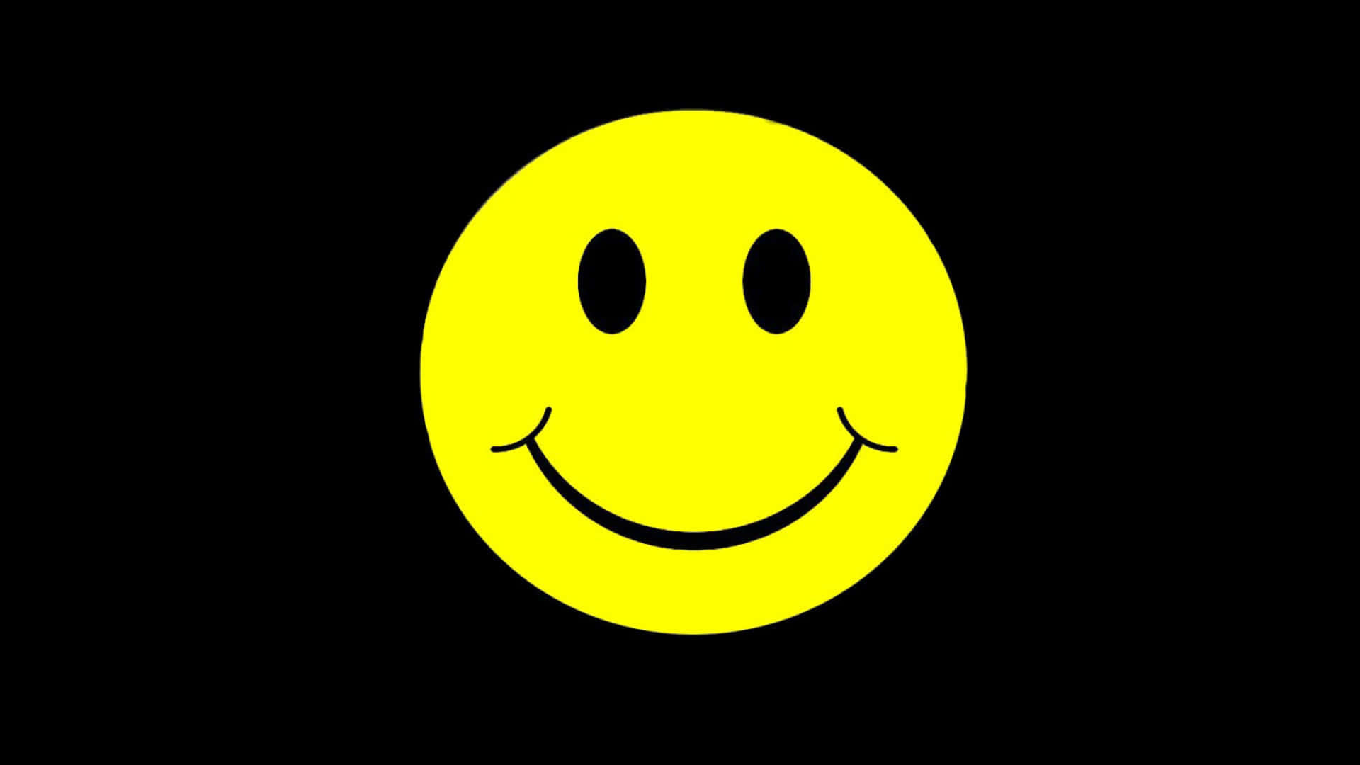 Søte Emoji Med Glad Smilende Ansikt blomstrer opp på denne bakgrunnen Wallpaper