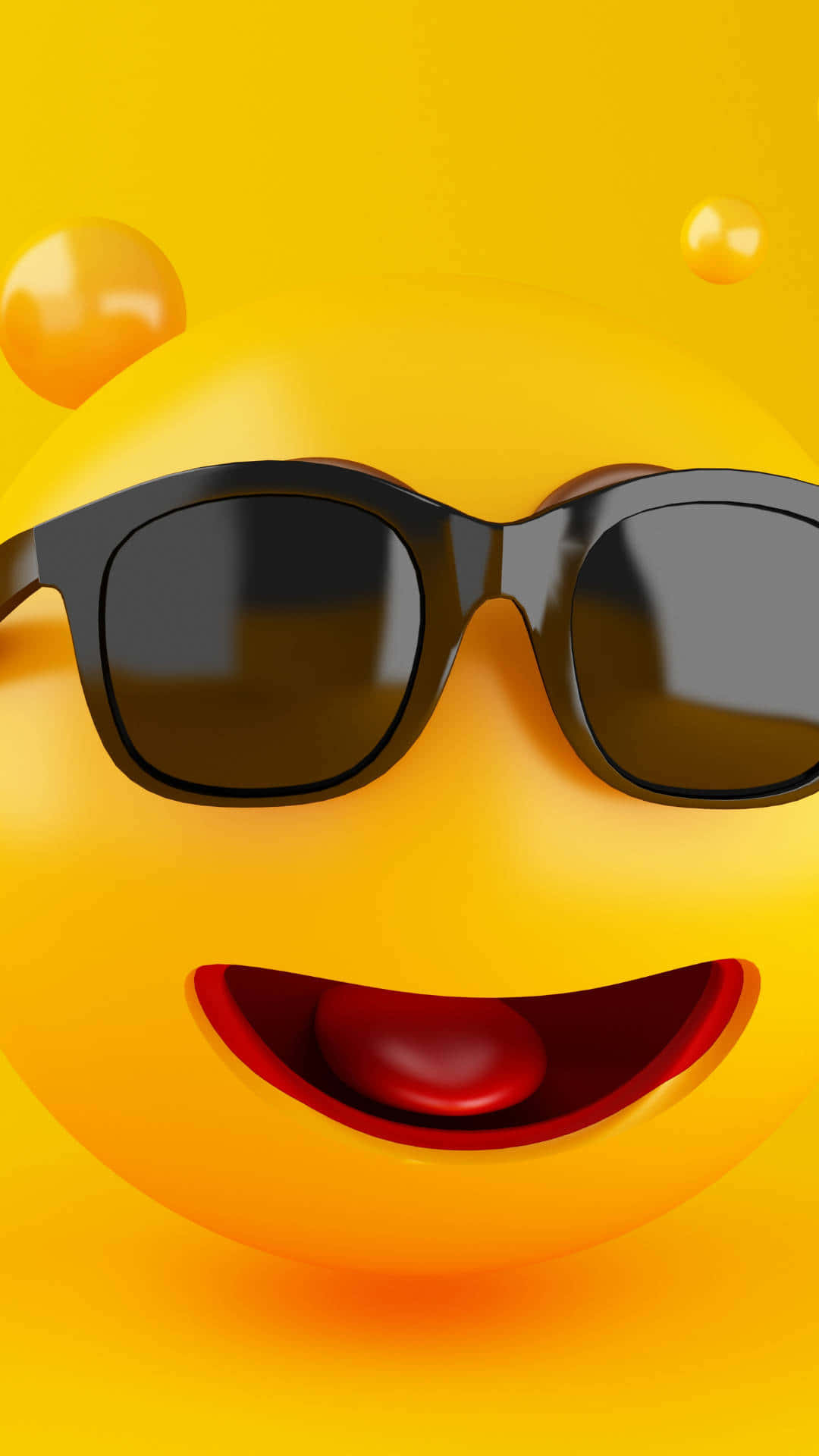 A Smile From Ear-to-ear With This Cheerful And Cute Emoji Wallpaper