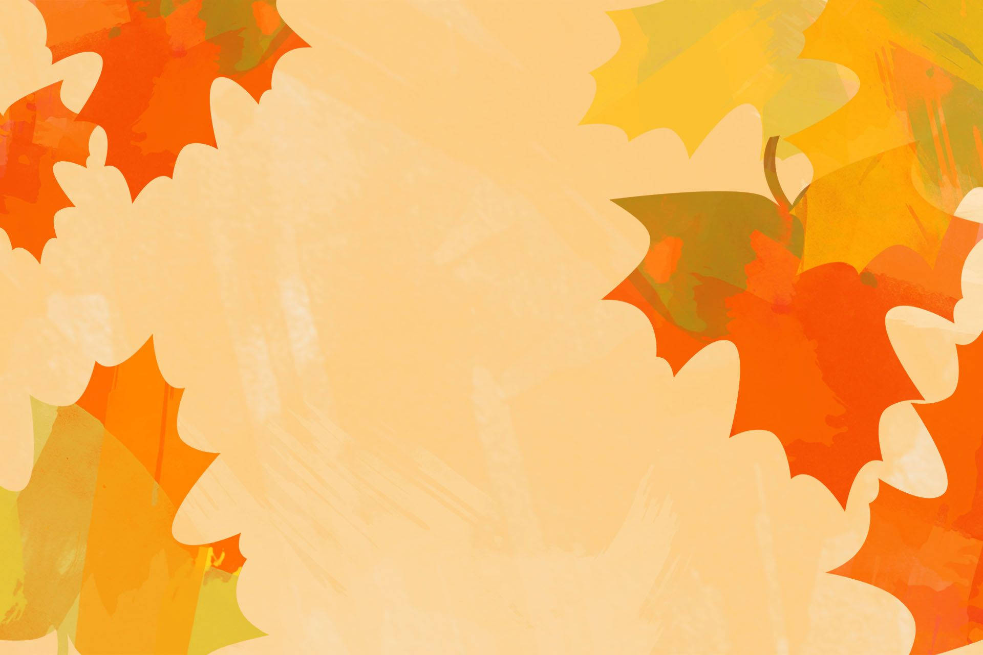 Cute Fall Orange Leaves Wallpaper
