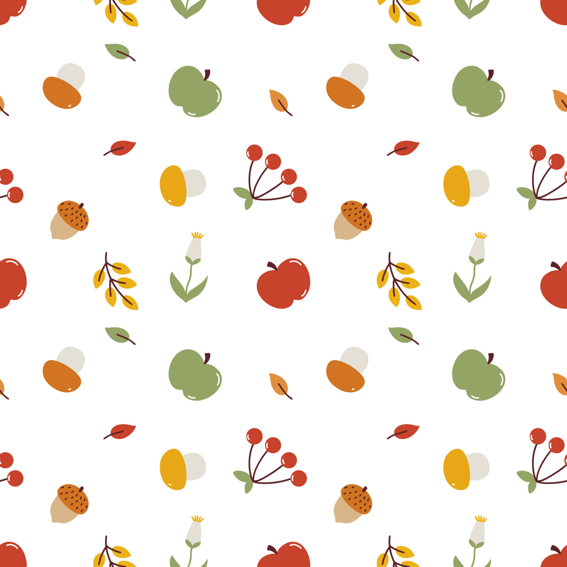 Kom ind i efterårsånden med det søde mønster! Wallpaper