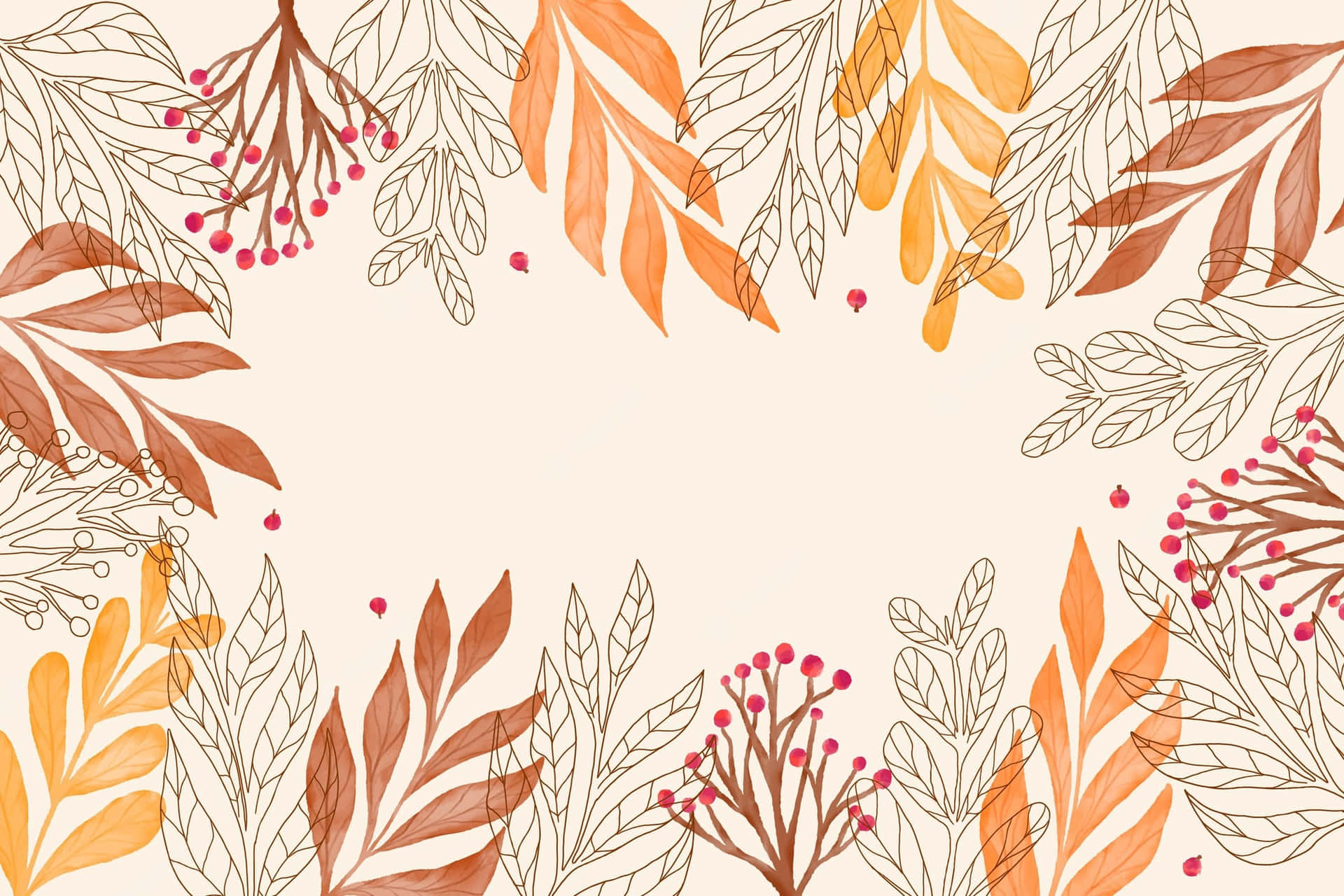 Autumn Leaves Background Png Wallpaper
