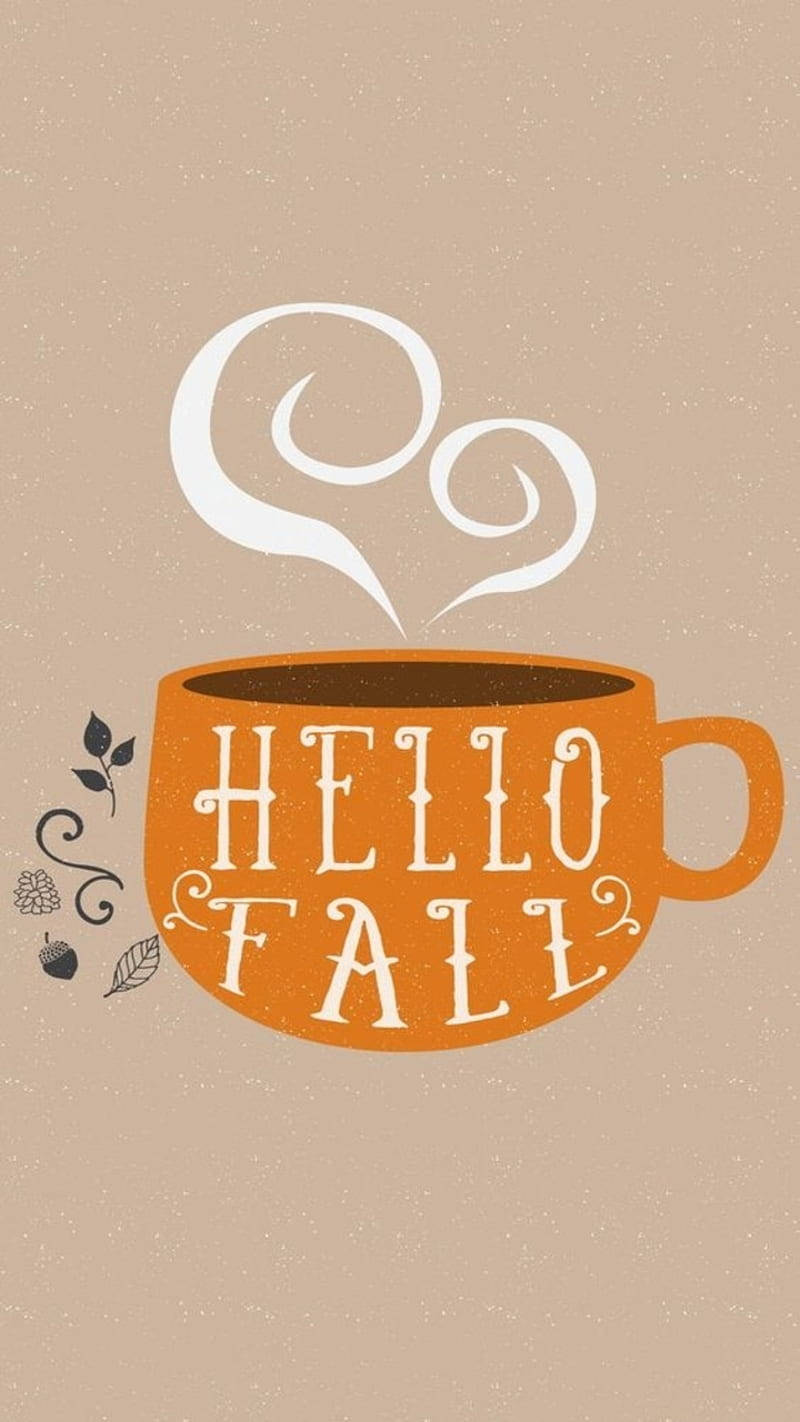 Cute Fall Phone Hot Coffee Wallpaper