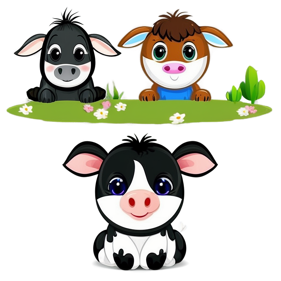 Cute Farm Animals Png Collection Cqb PNG