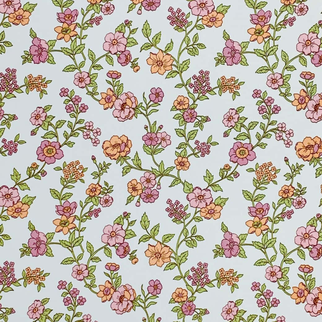 Cuteness Overloaded with This Vibrant Floral Background