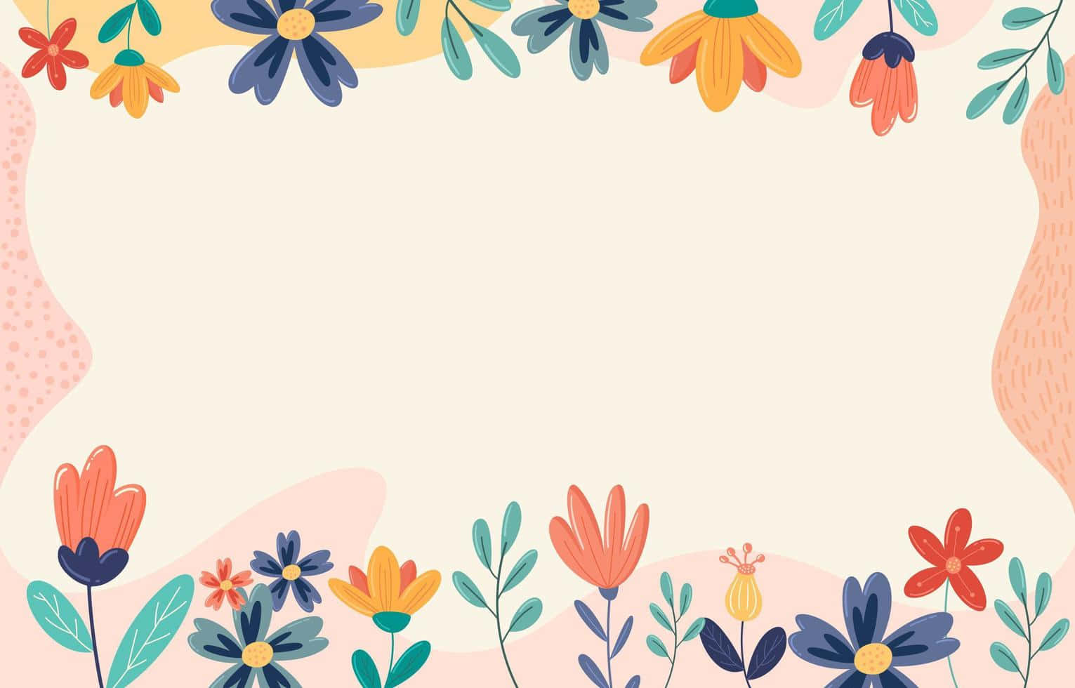 Brighten up your day with a cute floral background!