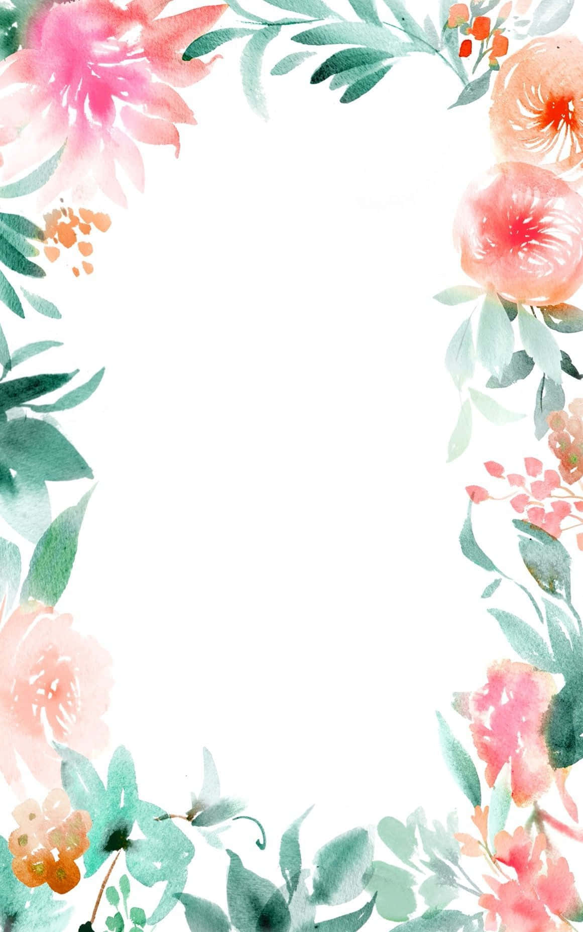 Beautiful Cute Floral Border Frame Wallpaper