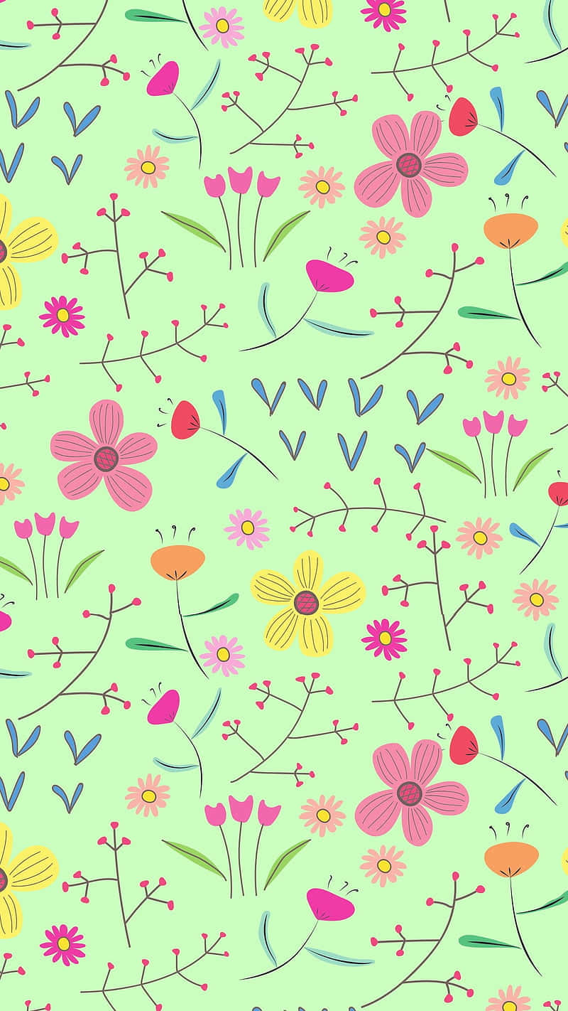 Adorable Blooming Floral Wallpaper