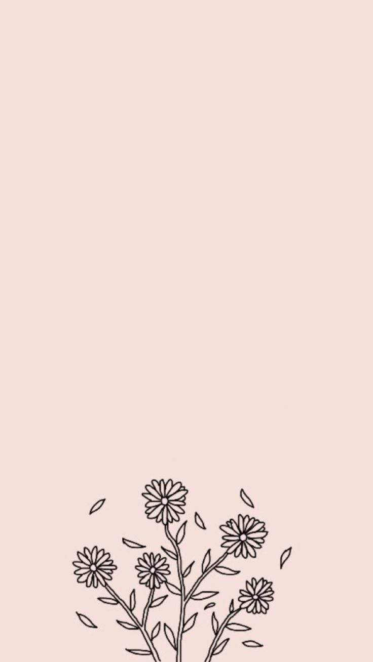 Cute Flower Neutral iPhone Wallpaper