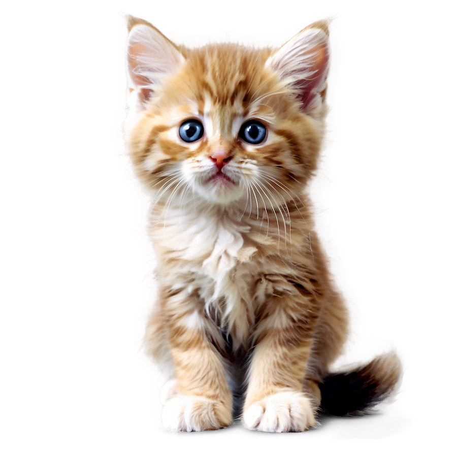 Download Cute Fluffy Kitten Png Eab | Wallpapers.com