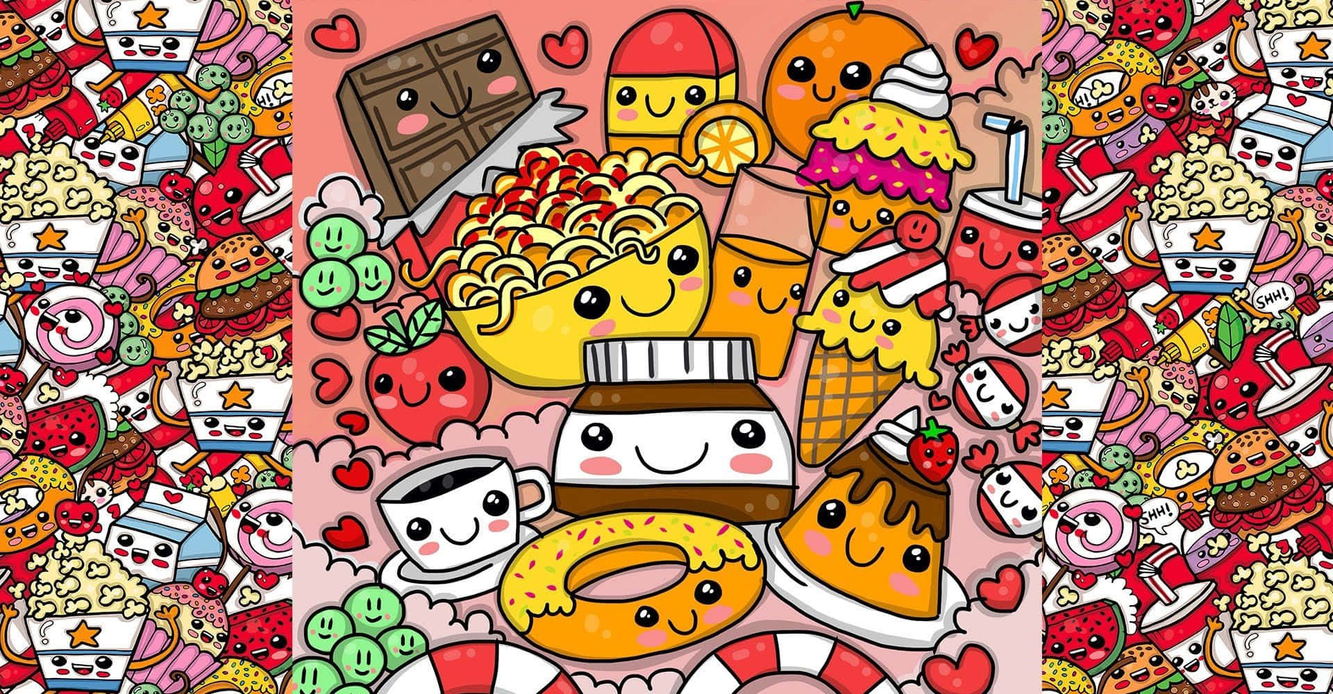 Cute Food Explosion: A Colorful and Tasty Wonderland