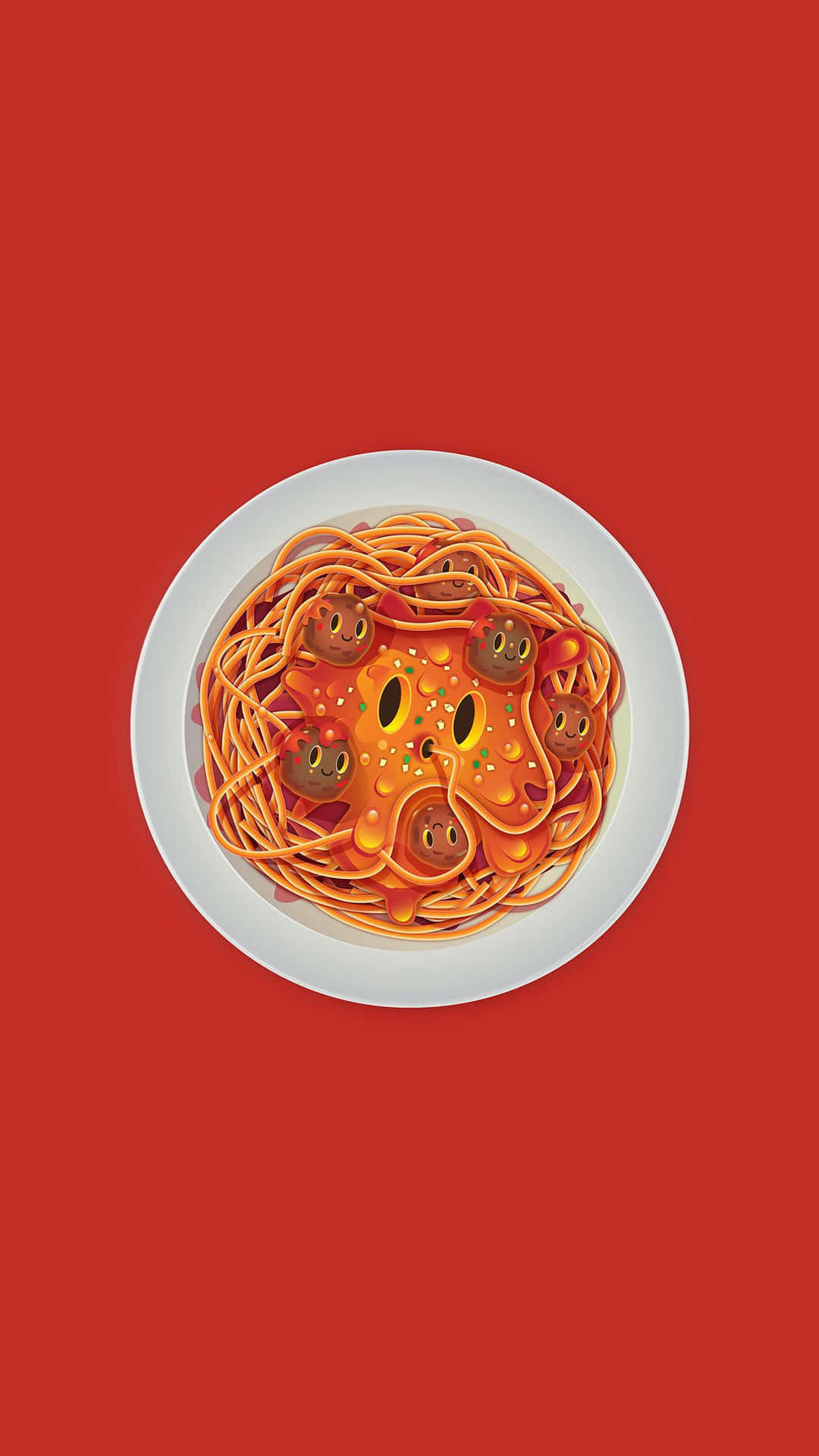 Cute Food Iphone Spaghetti Wallpaper