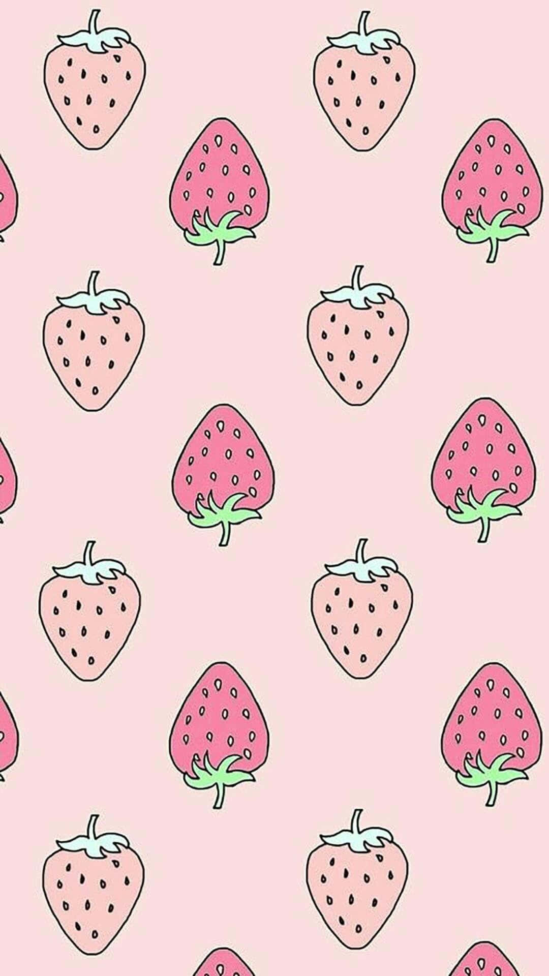 Strawberries Cute Food Iphone Wallpaper