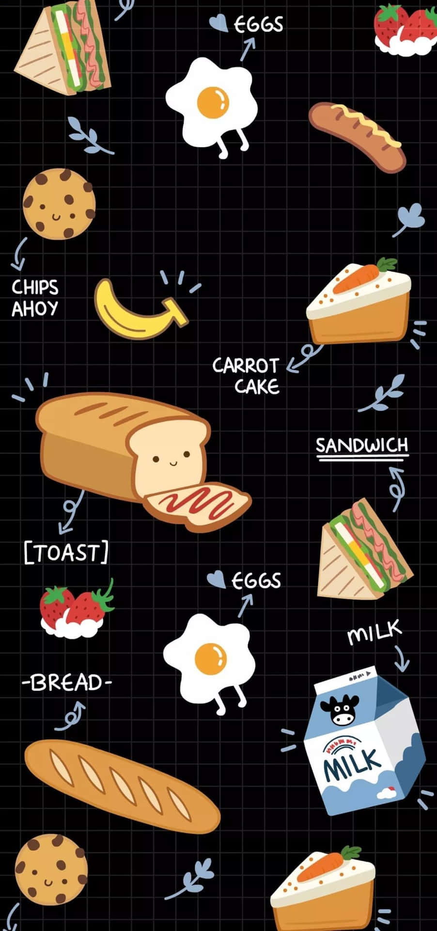 Genießensie Den Köstlichen Anblick Ihrer Lieblingsgerichte Auf Ihrem Süßen Food-iphone. Wallpaper