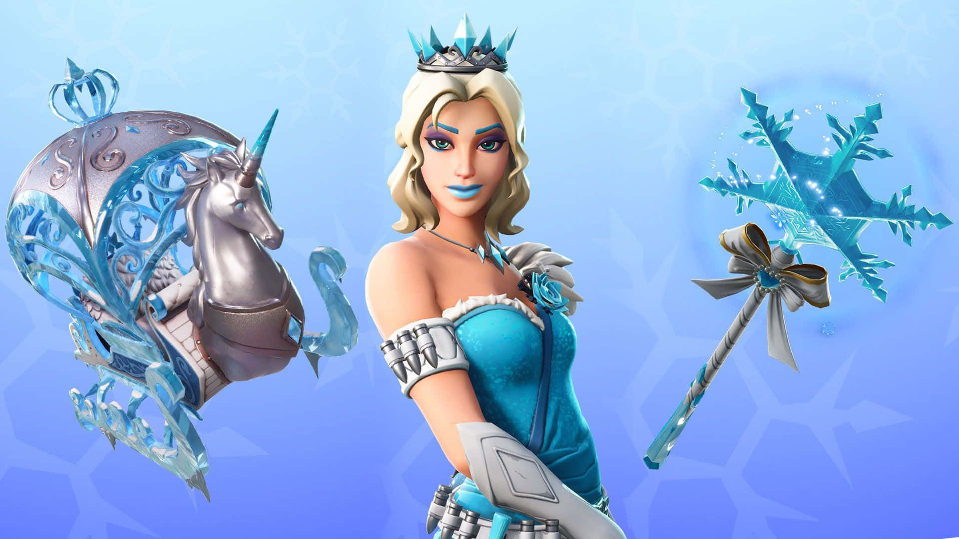 Fortnite Ice Queen Wands And Wands Wallpaper