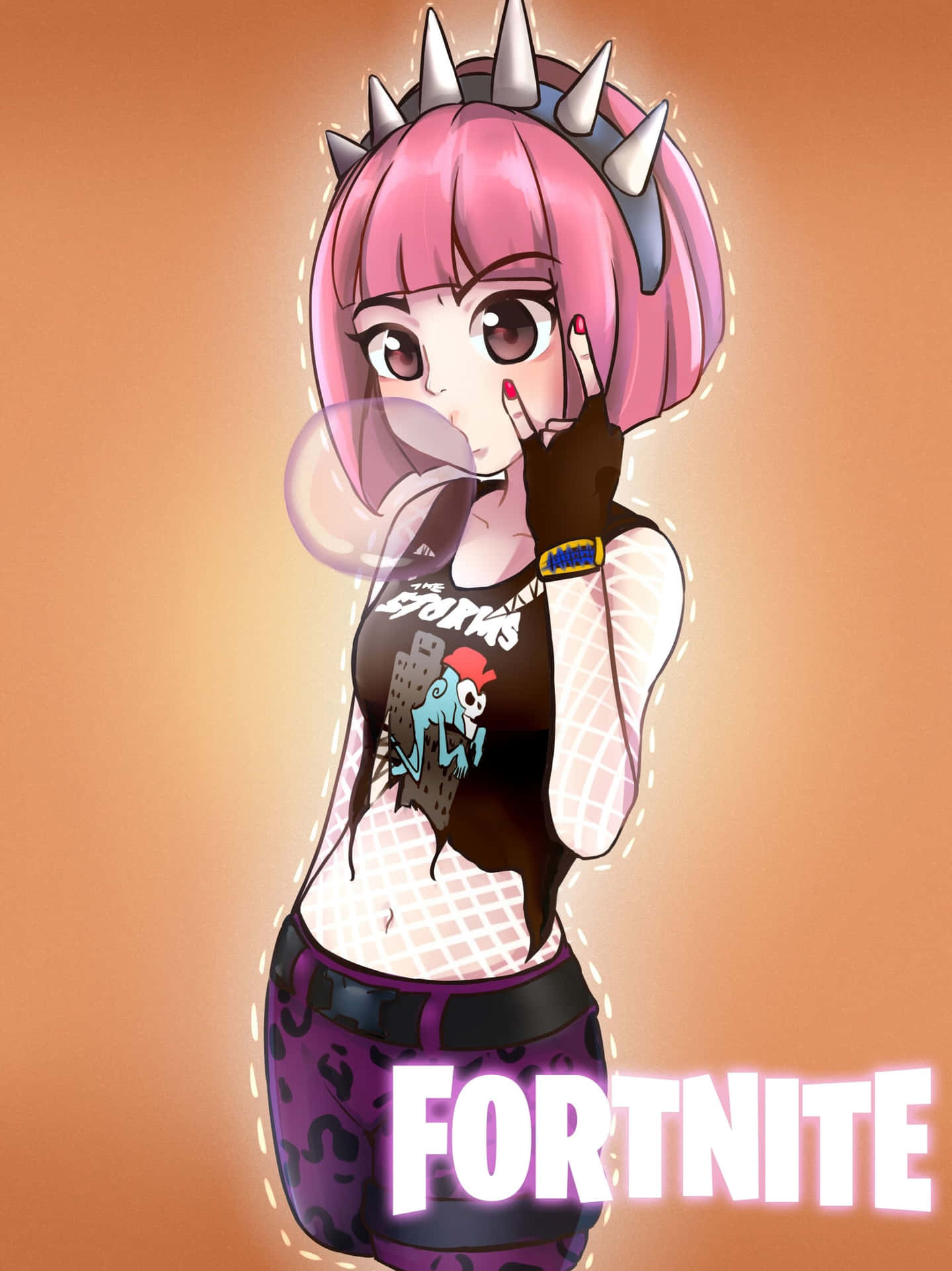 "Stay awesome and cute while playing Fortnite!" Wallpaper