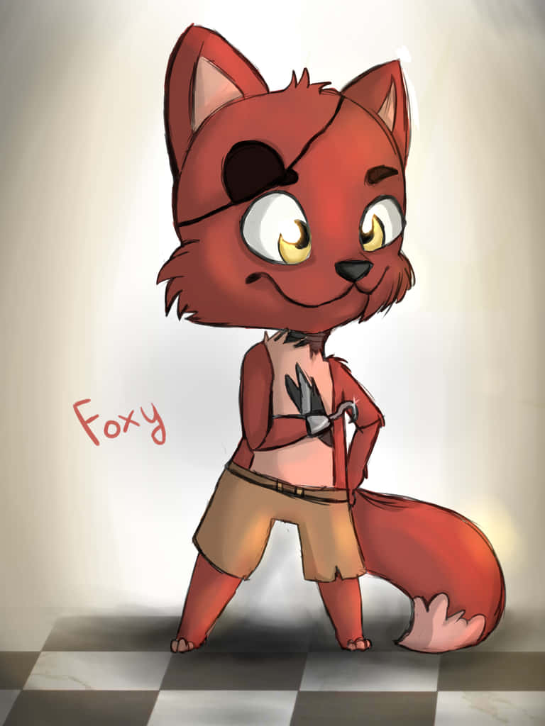"This cute foxy is ready to find new adventures!" Wallpaper