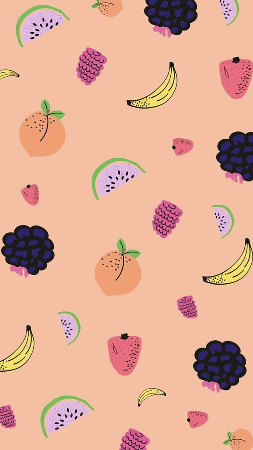 Cute Fruit Pastel Wallpaper Wallpaper