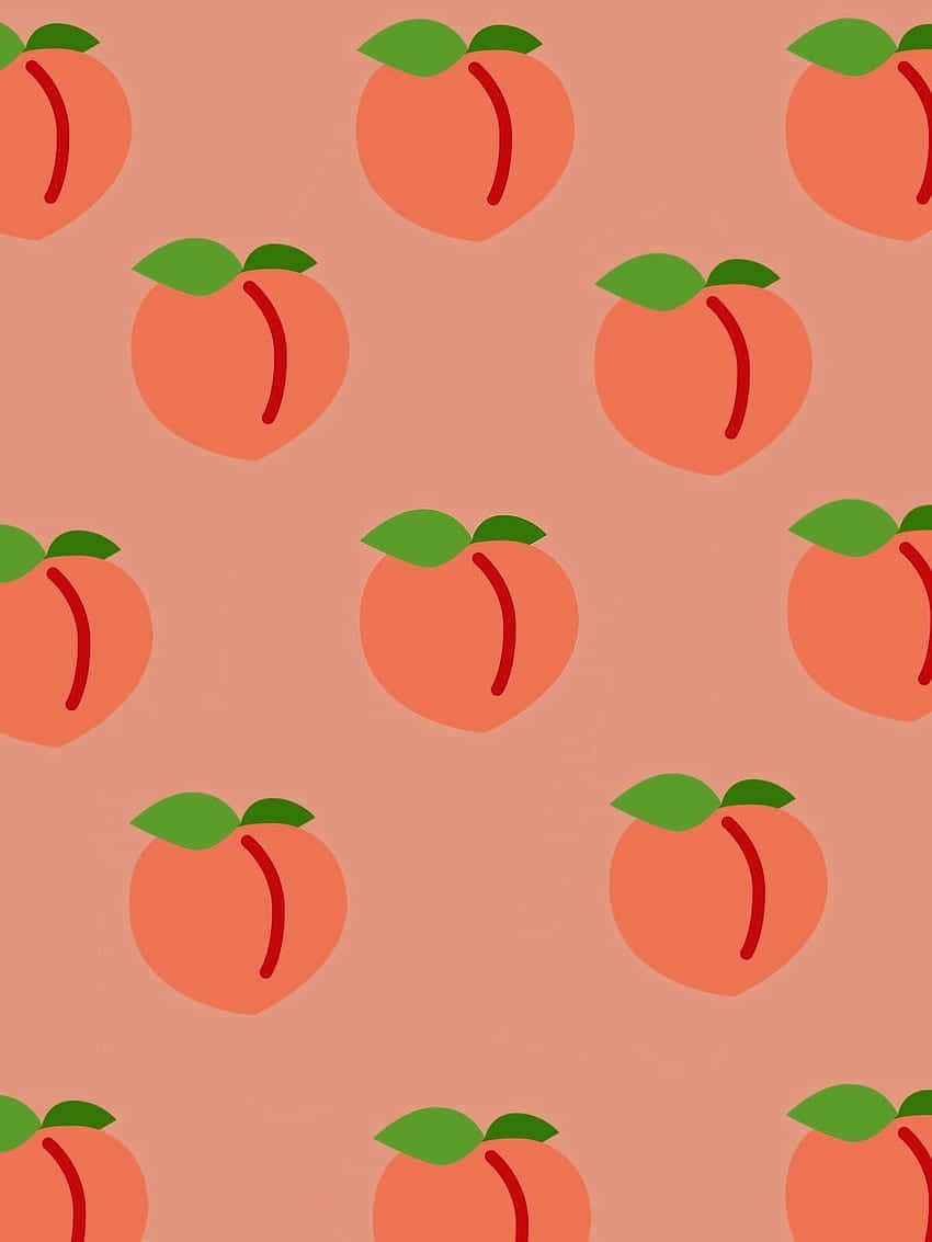 Cute Fruit Peaches Wallpaper Wallpaper