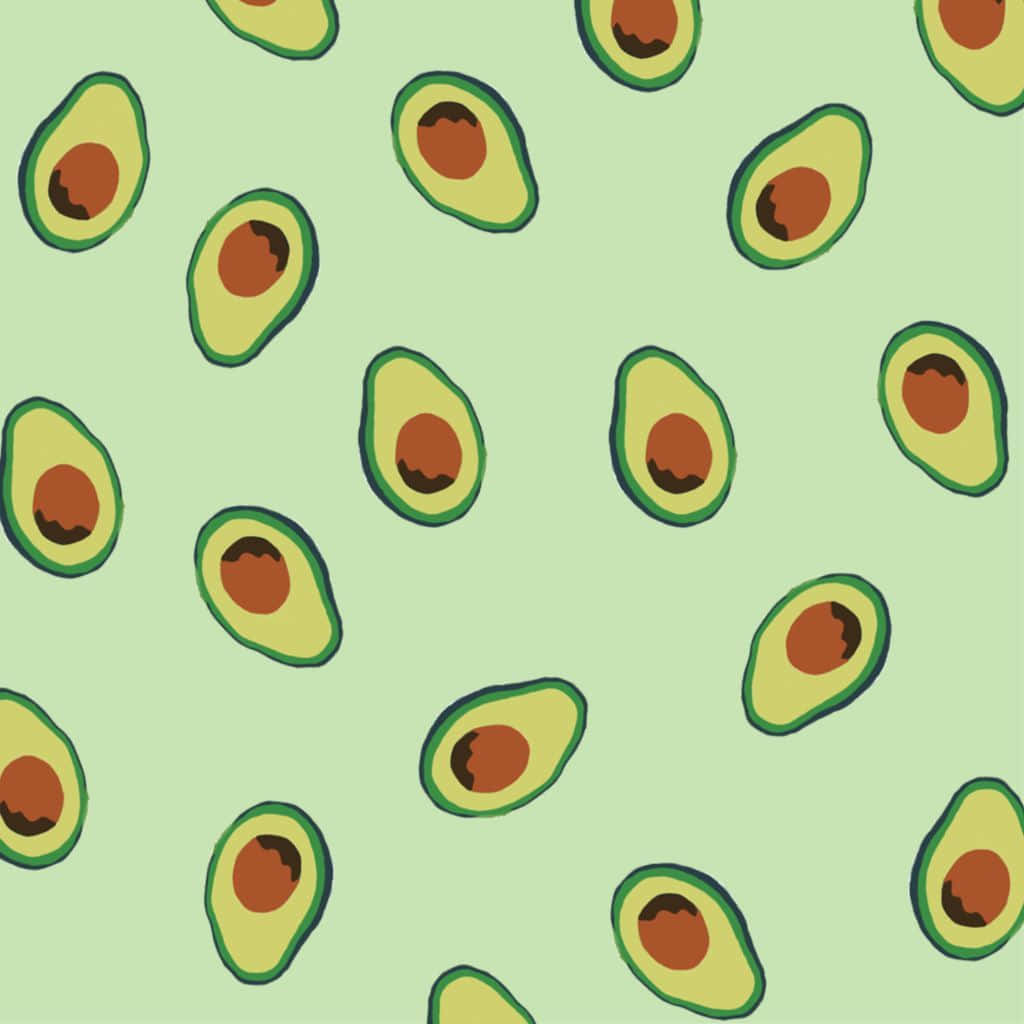 Cute Fruit Sage Avocados Wallpaper
