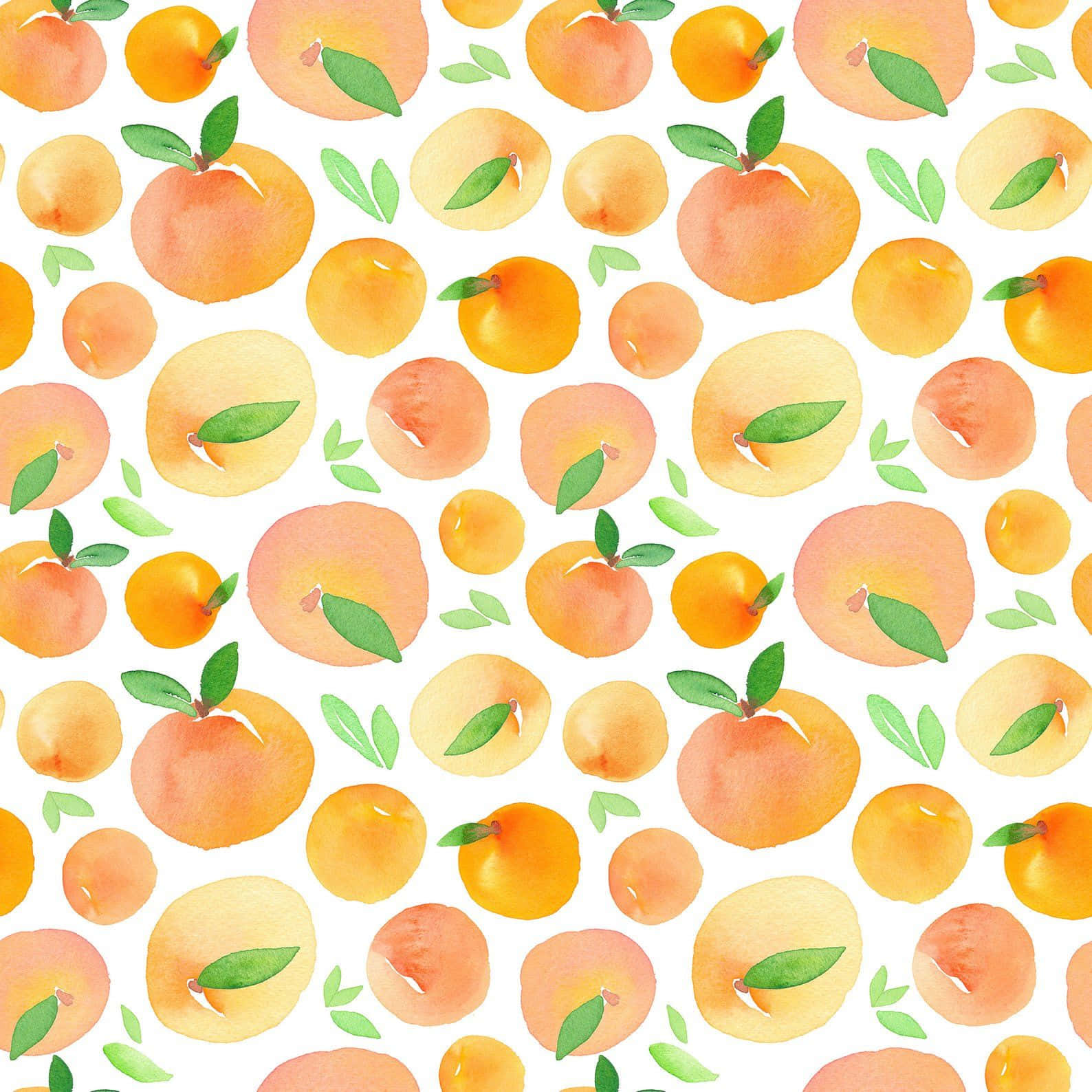 Sötfrukt Mönstrade Persikor Wallpaper