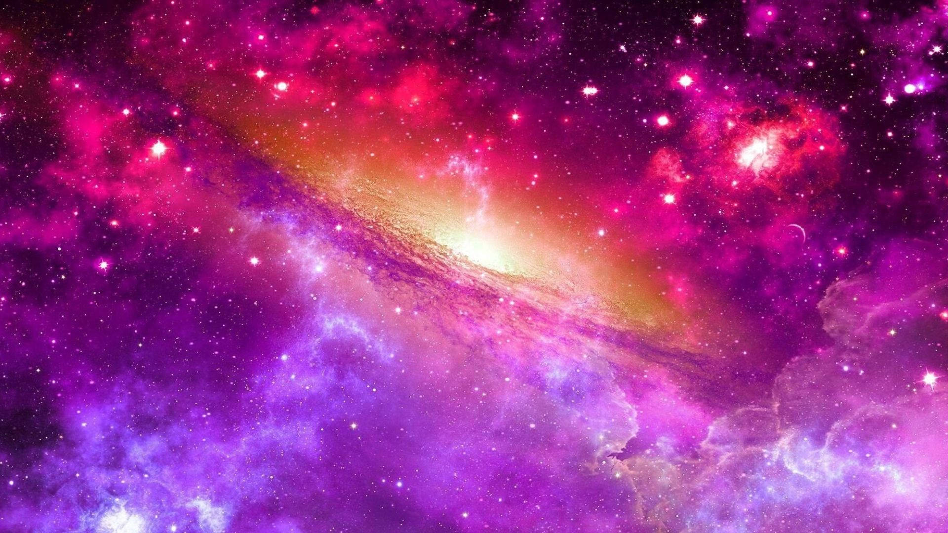 Cute Galaxy With Black Hole Wallpaper