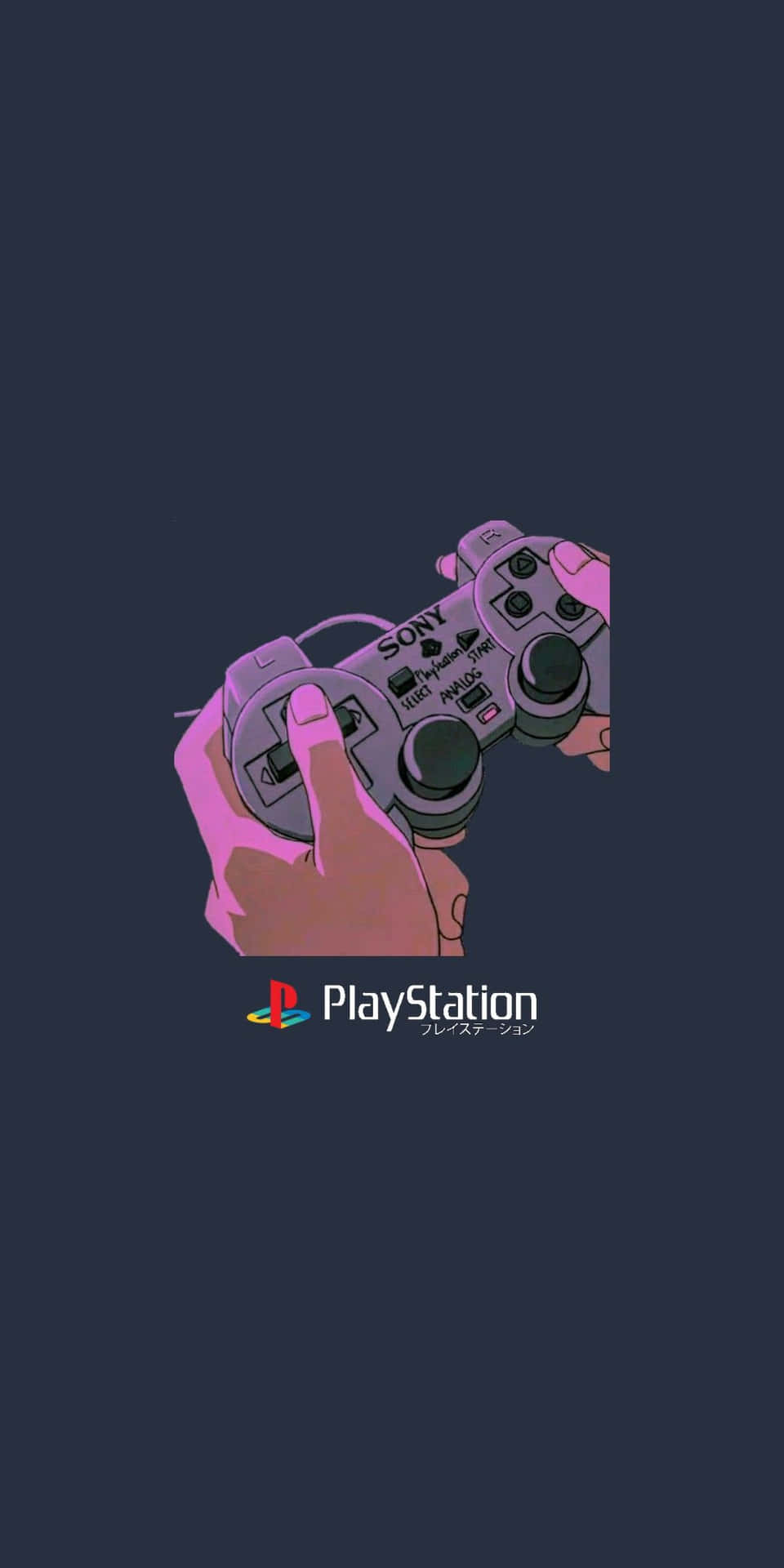 Cute Gamer PlayStation Console Digital Art Wallpaper