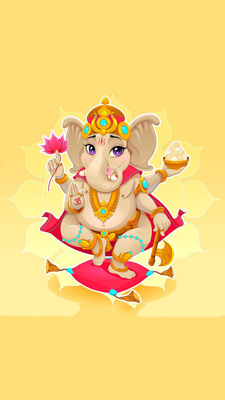 Download Cute Ganesha Vector Art Wallpaper 