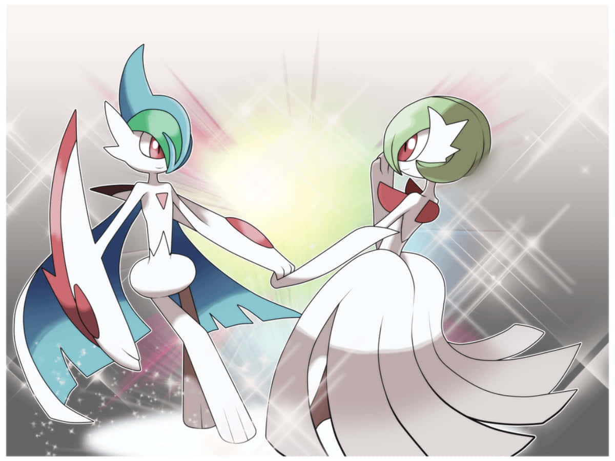 Male And Female Cute Gardevoir Holding Hands Picture