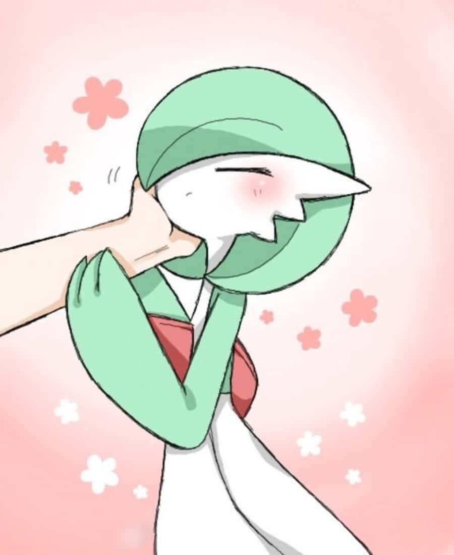 Cute Gardevoir With Pink Flowers Picture