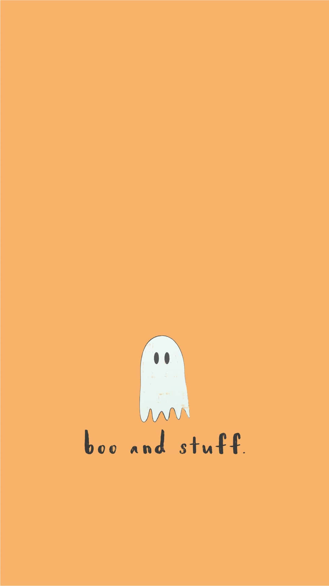 Cute Ghost Booand Stuff Halloween Aesthetic Wallpaper