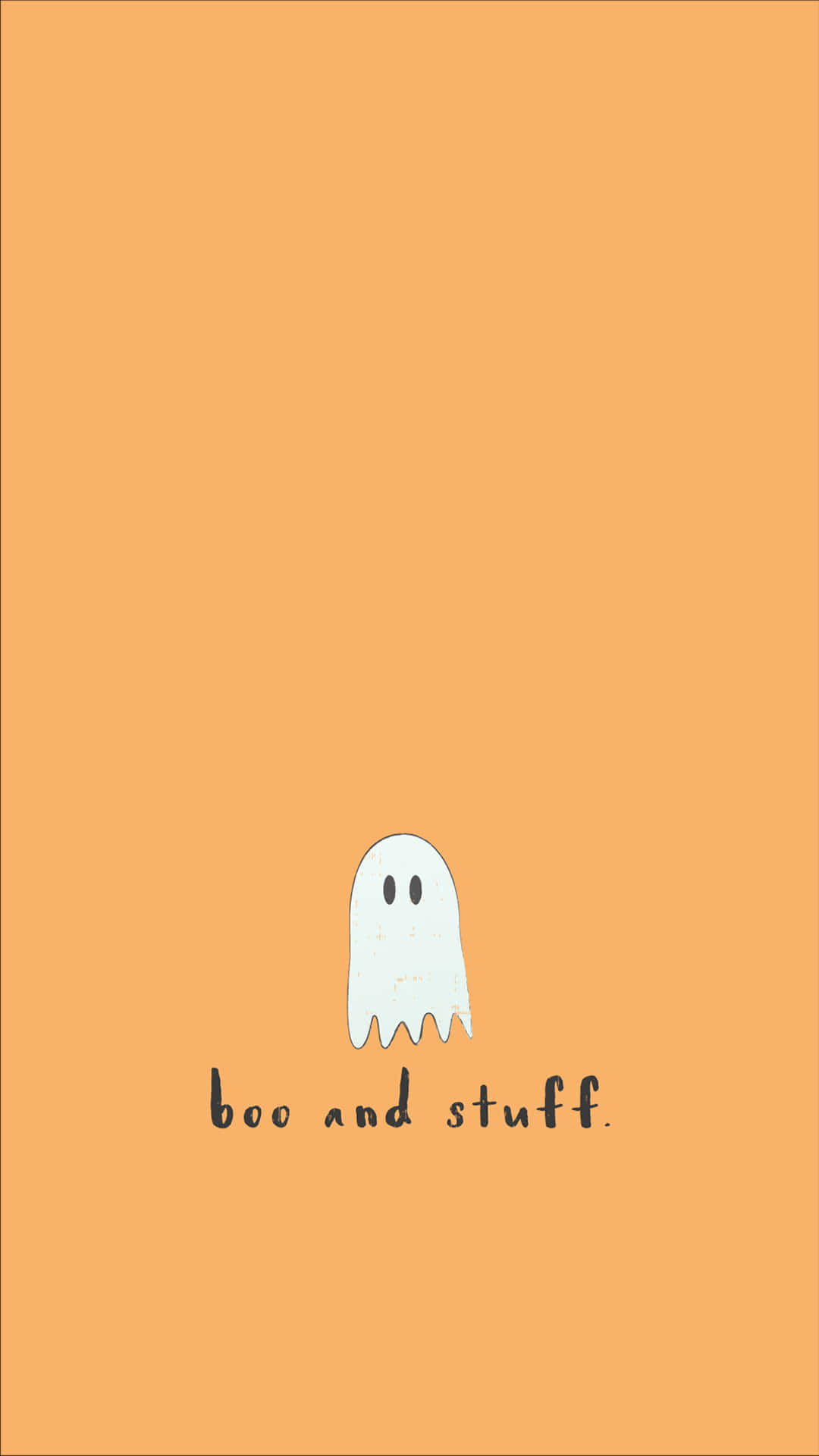 Look who's here! A cute ghost is ready to give you a spooky surprise this Halloween. Wallpaper