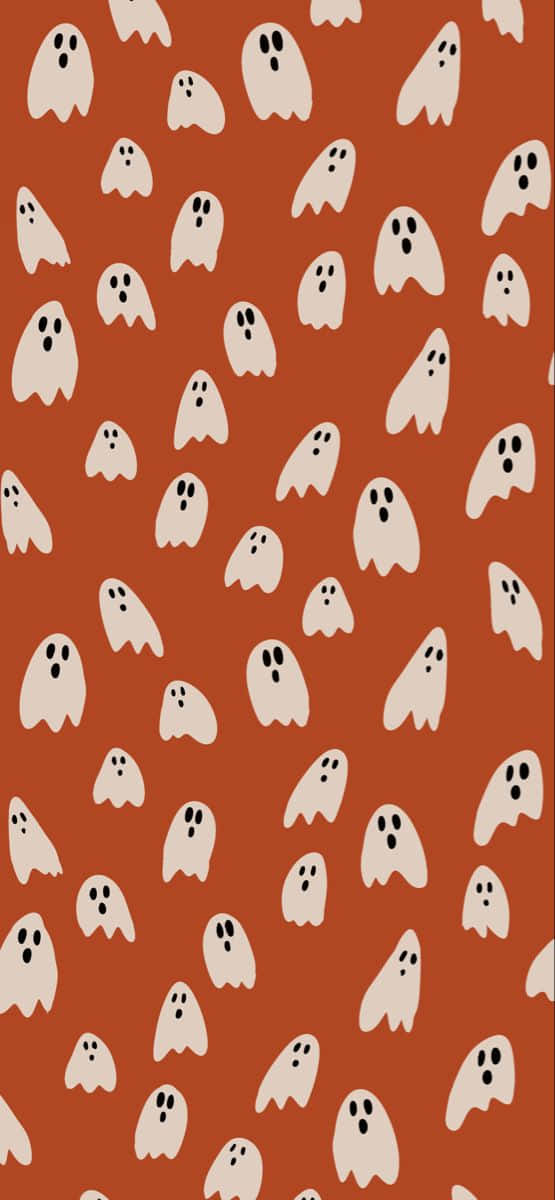 Cute Ghost Pattern Background Wallpaper