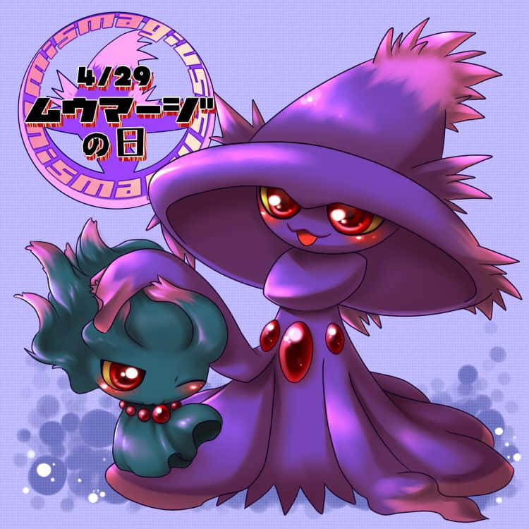 Cute Ghost Pokémon Mismagius And Misdreavus Wallpaper