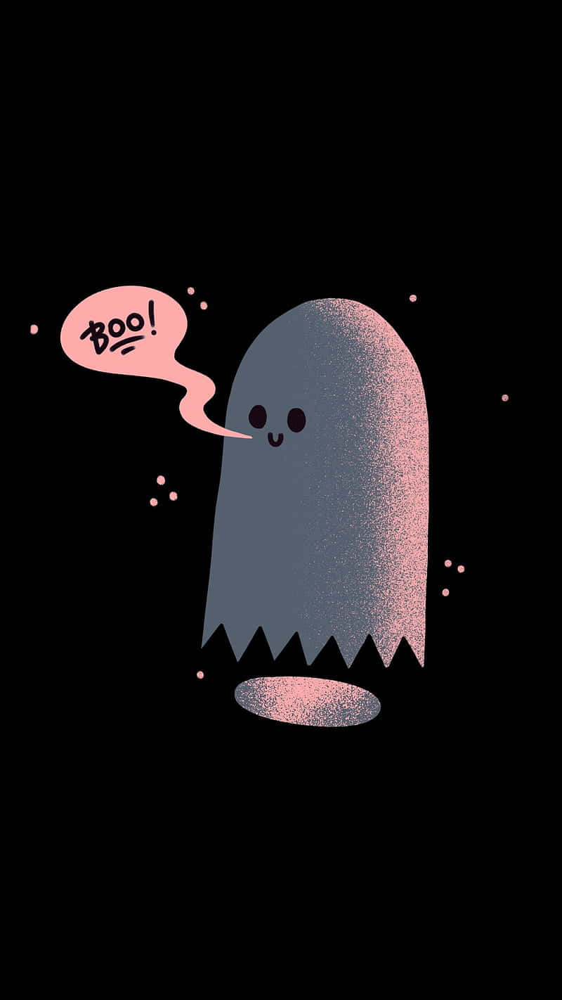 Cute_ Ghost_ Saying_ Boo_ Halloween_ Pfp Wallpaper