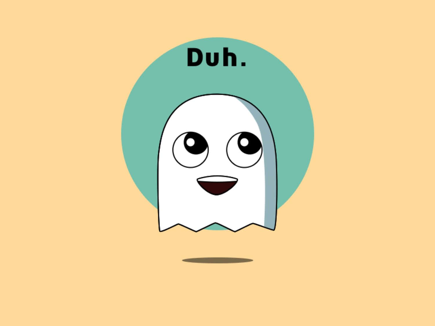 Download Cute Ghost Saying Duh Wallpaper | Wallpapers.com