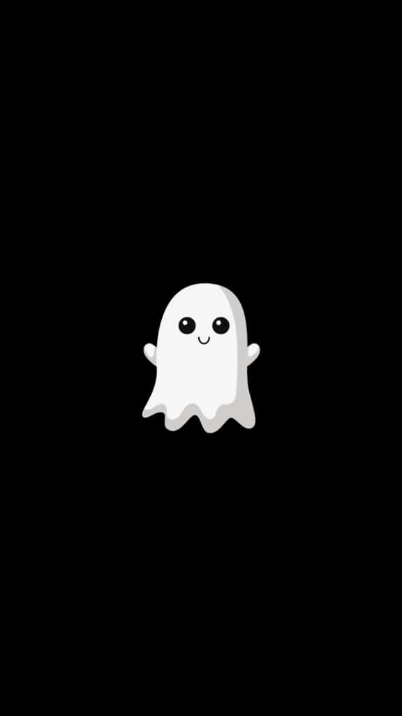 A White Ghost On A Black Background Wallpaper