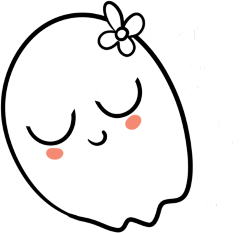 Cute Ghost_ Surprised Expression.png PNG