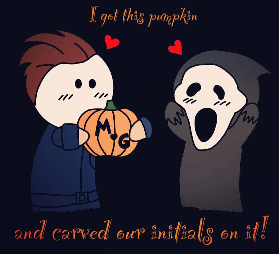 Cute Ghostface And Michael Myers Wallpaper