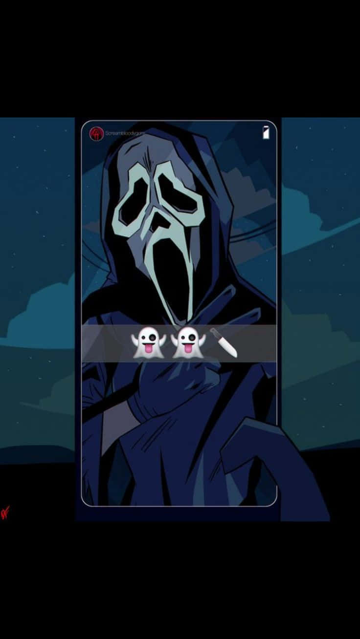 Cute Ghostface With A Snapchat Wallpaper