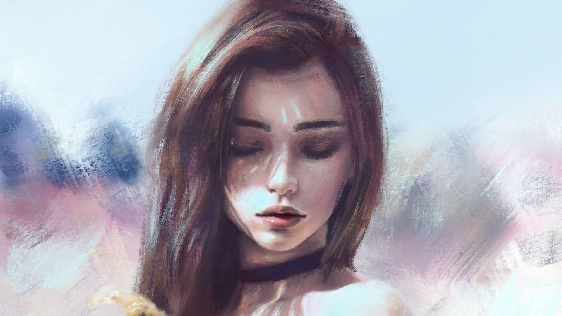 Cute Girl Graphic Painting